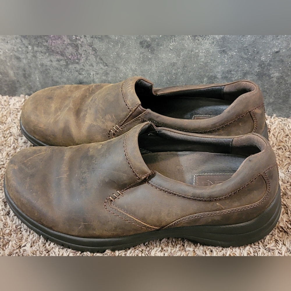 Dansko Wynn Brown Distressed Leather Slip On